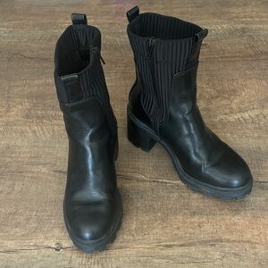 A New Day Women’s Black Chunky Heel Ankle Boots 7